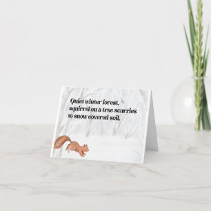 Carte De Remerciements Écureuil en Forêt 2 - version estompée