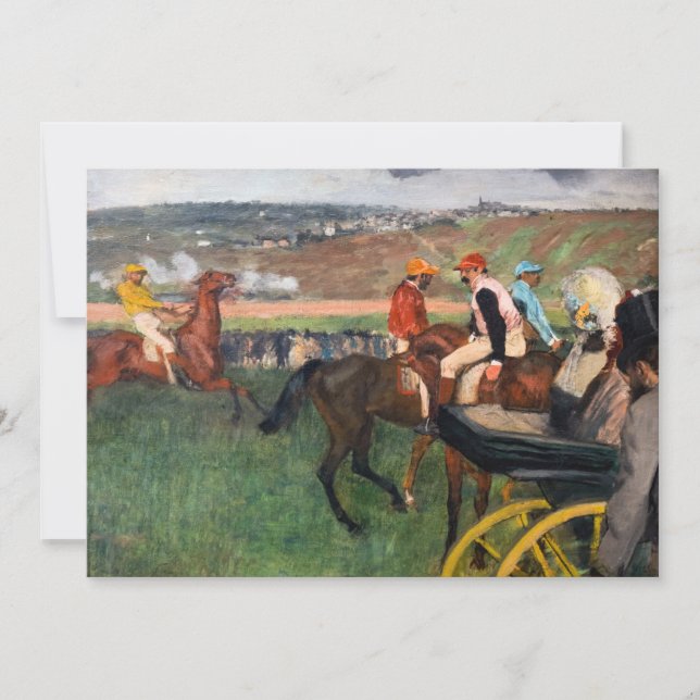 Carte De Remerciements Edgar Degas - Aux courses (Devant)