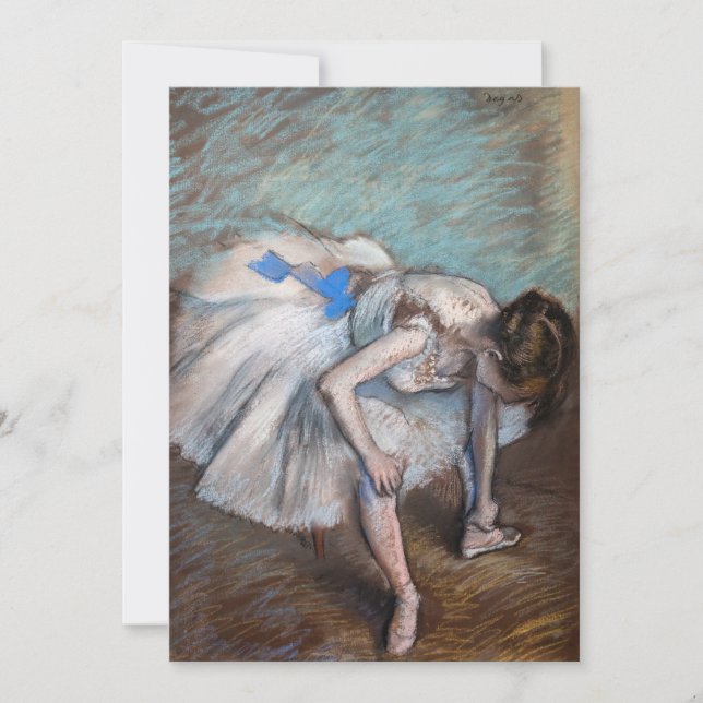 Carte De Remerciements Edgar Degas - Danseur assis (Devant)