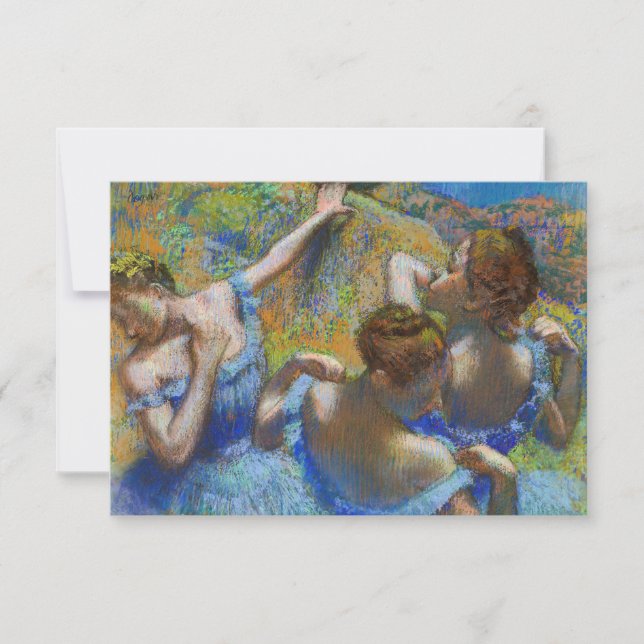 Carte De Remerciements Edgar Degas - Danseurs Bleus (Devant)