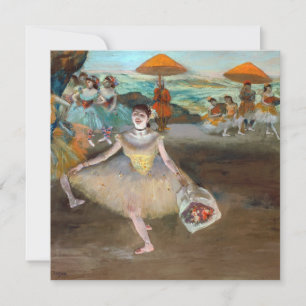 Carte De Remerciements Edgar Degas - Danseuse avec Bouquet, Bwing on Stag