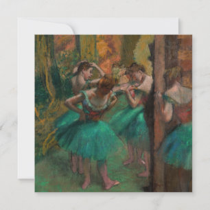 Carte De Remerciements Edgar Degas - Danseuses, rose et vert