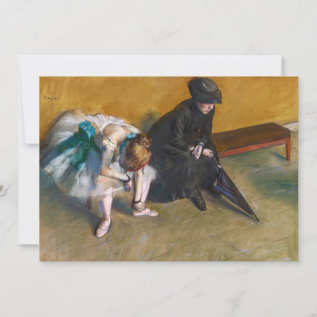 Carte De Remerciements Edgar Degas - En attente (Devant)