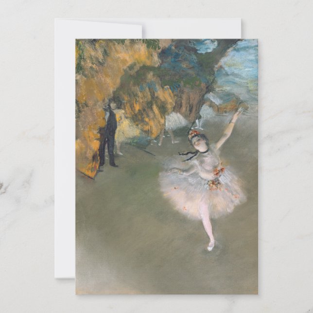 Carte De Remerciements Edgar Degas | L'étoile ou la danseuse sur scène (Devant)