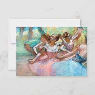 Carte De Remerciements Edgar Degas - Quatre ballerines sur scène