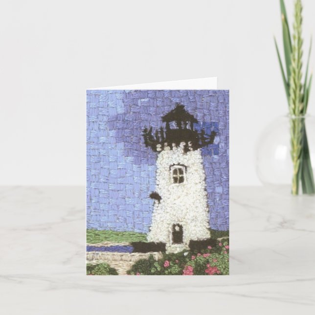 Carte De Remerciements Edgartown Lighthouse de Cape Cod-Martha's Vineyard (Devant)