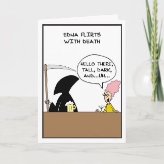 Carte De Remerciements Edna Flirst avec la Mort - Half Baked Comics
