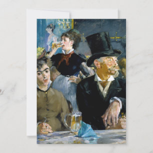 Carte De Remerciements Edouard Manet - Au Café