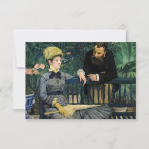 Carte De Remerciements Edouard Manet - Dans la serre