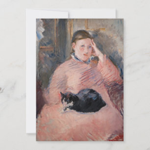 Carte De Remerciements Edouard Manet - Femme avec chat