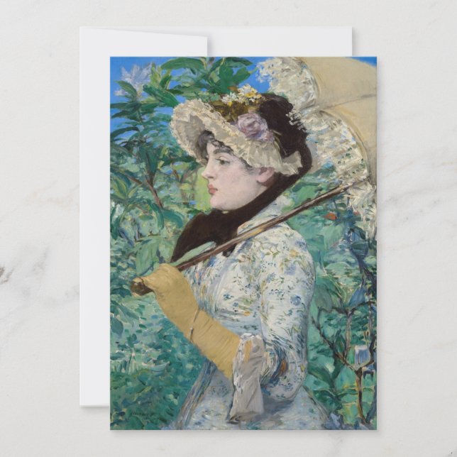 Carte De Remerciements Edouard Manet - Jeanne / Printemps (Devant)