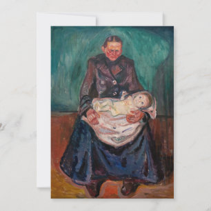 Carte De Remerciements Edvard Munch - Femme avec enfant malade, héritage