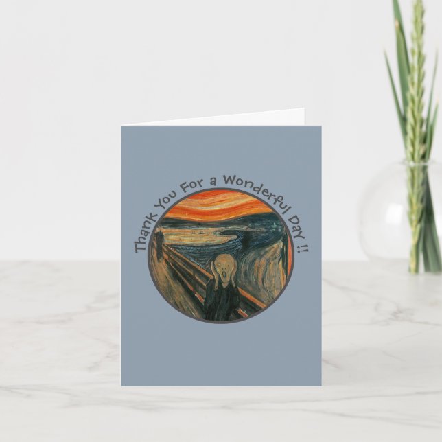 Carte De Remerciements Edvard Munch La Collection Scream Party Items (Devant)