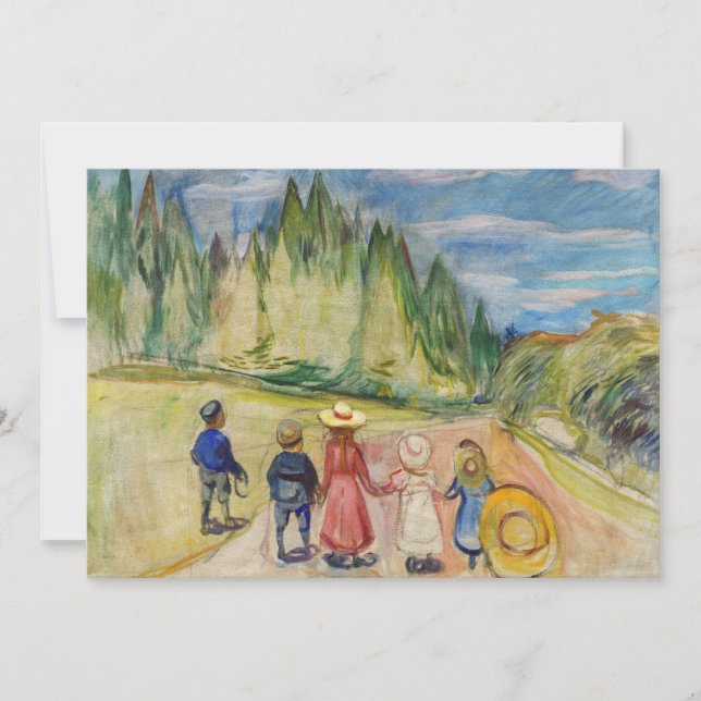 Carte De Remerciements Edvard Munch - La Forêt de Conte de Fées (Devant)