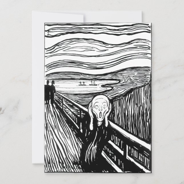 Carte De Remerciements Edvard Munch - La lithographie de cri (Devant)