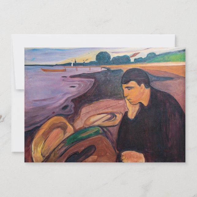 Carte De Remerciements Edvard Munch - Melancholy 1894 (Devant)
