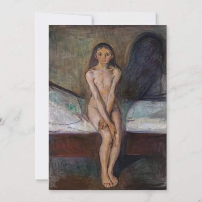 Carte De Remerciements Edvard Munch - Puberté (Devant)