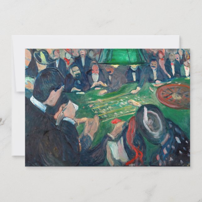 Carte De Remerciements Edvard Munch - Table de roulette à Monte Carlo (Devant)