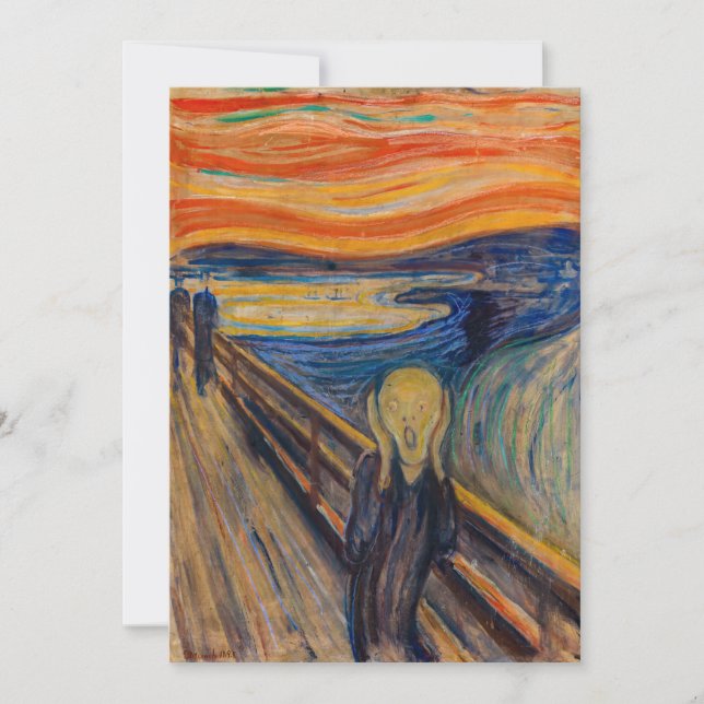 Carte De Remerciements Edvard Munch - The Scream 1893 (Devant)
