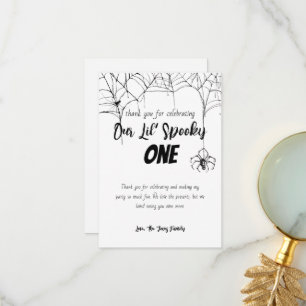 Carte De Remerciements Éffrayant Halloween 1er anniversaire Éffrayant
