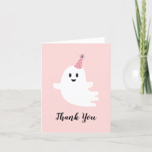 Carte De Remerciements Éffrayant Un Halloween mignon Fantôme 1er Annivers
