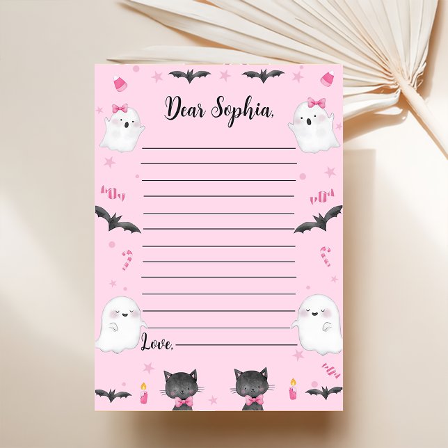 Carte De Remerciements Éffrayante fille Halloween heure Capsule note Mess (Créateur téléchargé)