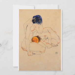Carte De Remerciements Egon Schiele - Deux amis