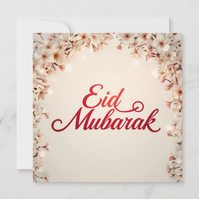 Carte De Remerciements Eid mubarak for Eid Fitr Card (Devant)