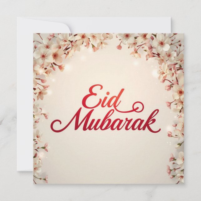 Carte De Remerciements Eid mubarak for Eid Fitr Card (Devant)