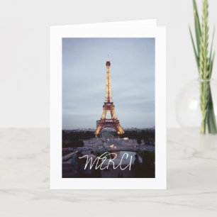 Carte De Remerciements Eiffel Tower Thank You Card