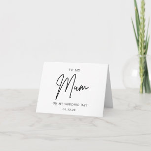 Carte De Remerciements Élégance Minimaliste À Ma Mère Le Jour De Mon Mari
