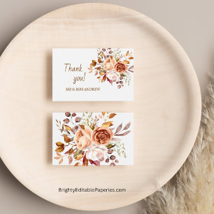 Carte De Remerciements Elégance minimaliste Mariage Dahlia