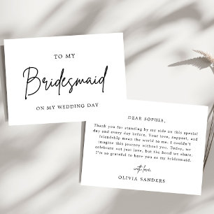 Carte De Remerciements Élégance Minimaliste Pour Mon Jour De Mariage En T