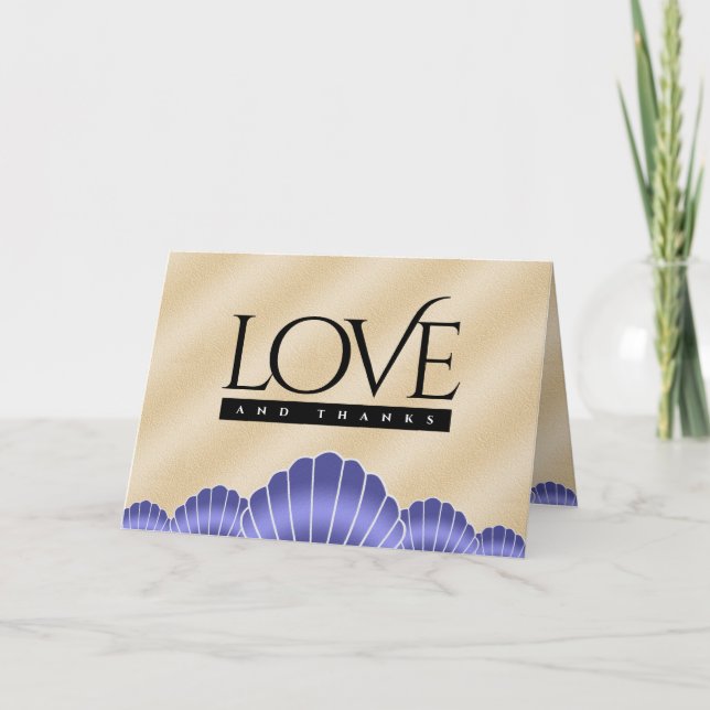 Carte De Remerciements Élégant 17ème anniversaire de Mariage des obus (Devant)