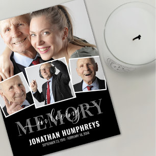 Carte De Remerciements Élégant 4 funérailles photo