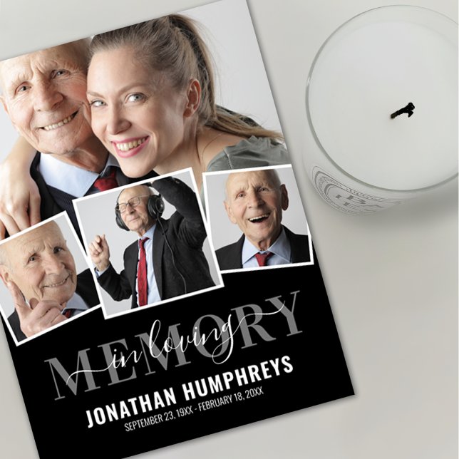 Carte De Remerciements Élégant 4 funérailles photo (Créateur téléchargé)