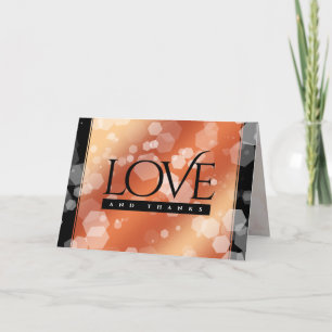 Carte De Remerciements Élégant 8ème 32ème anniversaire de Mariage de bron