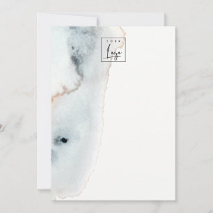 Carte De Remerciements Elégant Aquarelle Aquarelle Aquarelle Aquarelle Bl