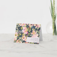 Elégant Aquarelle de marine rose Floral Custom Wed