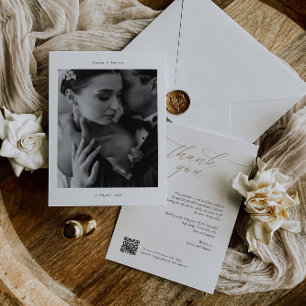 Carte de remerciements élégant avec QR Code & Phot