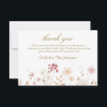 Carte De Remerciements Élégant Baby shower Fleurs Sauvages<br><div class="desc">Elégant Baby shower Fleurs Sauvages Carte de remerciements,  style minimaliste qui peut être facilement mis à jour avec votre photo et texte. Si vous avez besoin d'aide pour personnaliser ce produit. Veuillez me contacter en utilisant ce bouton de message ci-dessous et je serai heureux de vous aider.</div>