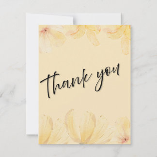 Carte De Remerciements Elegant Botanical Wedding Thank You Card