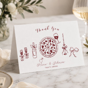 Carte De Remerciements Élégant, c'est l'amore fête de fiançailles
