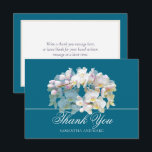Carte De Remerciements Elegant Chic White Orchid Bridal Shower Thank You<br><div class="desc">Show your gratitude in elegant style with this modern botanical bridal shower thank you card. This design features a gorgeous cluster of white orchids delicately tinged with soft pink and warm yellow hues, beautifully arranged against a rich color background. The floral composition creates a graceful, contemporary look that feels both...</div>