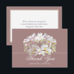 Carte De Remerciements Elegant Chic White Orchid Bridal Shower Thank You<br><div class="desc">Show your gratitude in elegant style with this modern botanical bridal shower thank you card. This design features a gorgeous cluster of white orchids delicately tinged with soft pink and warm yellow hues, beautifully arranged against a rich color background. The floral composition creates a graceful, contemporary look that feels both...</div>