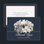 Carte De Remerciements Elegant Chic White Orchid Bridal Shower Thank You<br><div class="desc">Show your gratitude in elegant style with this modern botanical bridal shower thank you card. This design features a gorgeous cluster of white orchids delicately tinged with soft pink and warm yellow hues, beautifully arranged against a rich color background. The floral composition creates a graceful, contemporary look that feels both...</div>