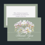 Carte De Remerciements Elegant Chic White Orchid Bridal Shower Thank You<br><div class="desc">Show your gratitude in elegant style with this modern botanical bridal shower thank you card. This design features a gorgeous cluster of white orchids delicately tinged with soft pink and warm yellow hues, beautifully arranged against a rich color background. The floral composition creates a graceful, contemporary look that feels both...</div>