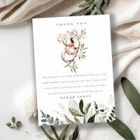 Elégant Cute Cudely Koala Foliage Baby shower