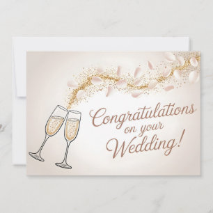 Carte De Remerciements Élégant "Félicitations pour votre mariage"