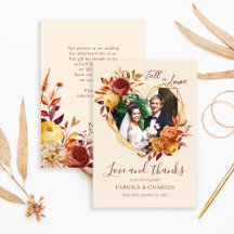 Élégant Floral Boho Tombez amoureux Photo Mariage